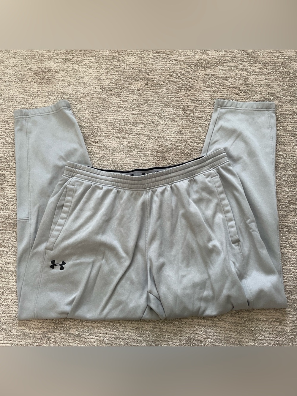 Under Armour ColdGear Fleece Sweatpants Mens Size XL Gray Loose Fit Athleisure